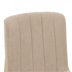 Σκαμπό μπαρ Dalby pakoworld sonoma rubberwood και μπεζ ύφασμα 50x45x102,5εκ