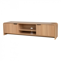 Έπιπλο τηλεόρασης Anfen pakoworld mdf σε φυσική απόχρωση 160x39x40,5εκ