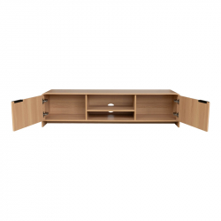 Έπιπλο τηλεόρασης Anfen pakoworld mdf σε φυσική απόχρωση 160x39x40,5εκ