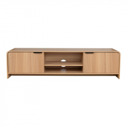 Έπιπλο τηλεόρασης Anfen pakoworld mdf σε φυσική απόχρωση 160x39x40,5εκ