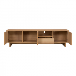 Έπιπλο τηλεόρασης Jenfia pakoworld mdf σε φυσική απόχρωση 180x39x45,5εκ