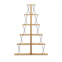 Βιβλιοθήκη mini Tars pakoworld sonoma-μαύρο 100x22x150εκ