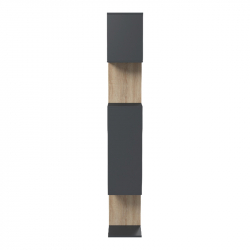 Βιβλιοθήκη Mito pakoworld ανθρακί - sonoma 108.5x25x161εκ