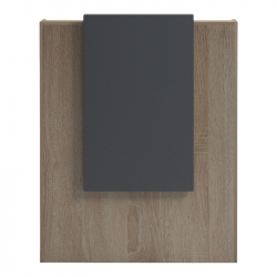 Γραφείο reception Zowel pakoworld με led sonoma-ανθρακί 90x40x110εκ