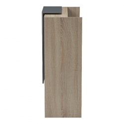 Γραφείο reception Zowel pakoworld με led sonoma-ανθρακί 90x40x110εκ