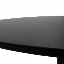 Tραπέζι Balou pakoworld mdf σε μαύρη απόχρωση Φ120x73εκ