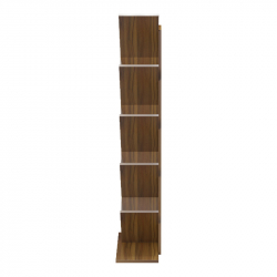 Βιβλιοθήκη Fyllo pakoworld καρυδί 50x25x141.5εκ