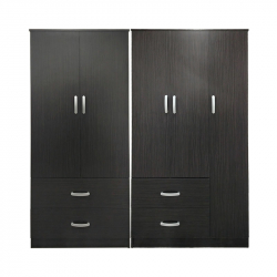 Ντουλάπα πεντάφυλλη Athos pakoworld wenge 170x42x180εκ