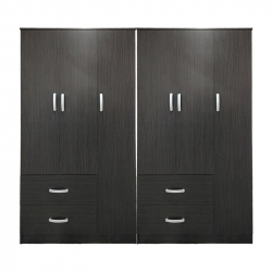 Ντουλάπα εξάφυλλη Athos pakoworld wenge 180x42x180εκ