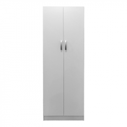 Ντουλάπα δίφυλλη Athos pakoworld σε λευκή απόχρωση 60x42x180εκ