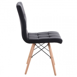 Καρέκλα ArteLibre CUPPLESSUS Μαύρο PU 43x55x86cm