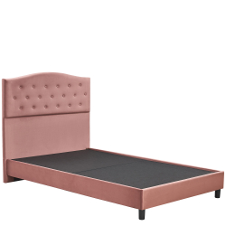 Κρεβάτι Ημίδιπλο ArteLibre JUNIPER Σάπιο Μήλο Ύφασμα 209x132x125cm (Στρώμα 120x200cm)
