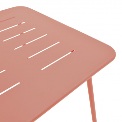 Τραπέζι Moraja pakoworld terracotta μέταλλο 70x70x73εκ