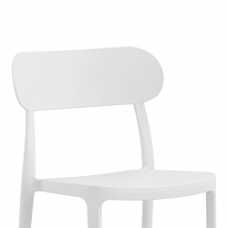 Καρέκλα Amvroan στοιβαζόμενη pakoworld με UV protection λευκό pp 51x49x79.5εκ