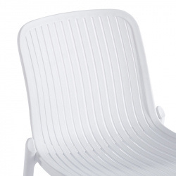 Καρέκλα Teragi στοιβαζόμενη pakoworld pp με UV protection λευκή 58x43.5x82εκ