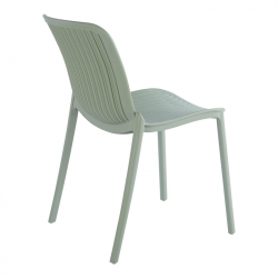 Καρέκλα Teragi στοιβαζόμενη pakoworld pp με UV protection πράσινο 58x43.5x82εκ