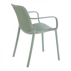 Πολυθρόνα Teragi στοιβαζόμενη pakoworld pp με UV protection πράσινο 59x57x82εκ