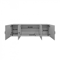 Ντουλάπα τετράφυλλη και πατάρι Alvia pakoworld sonoma 200x51x240εκ