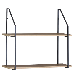 Ραφιέρα Τοίχου ArteLibre OLVAN Δρυς/Μαύρο MDF/Μέταλλο 65x20x52cm