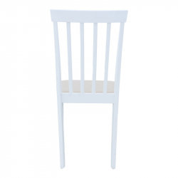 Καρέκλα Houston pakoworld rubberwood σε λευκή απόχρωση 40x49x94εκ