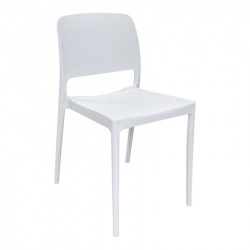 Καρέκλα Fenxy pakoworld pp σε λευκή απόχρωση 38x42x77εκ
