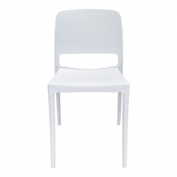 Καρέκλα Fenxy pakoworld pp σε λευκή απόχρωση 38x42x77εκ