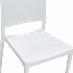 Καρέκλα Fenxy pakoworld pp σε λευκή απόχρωση 38x42x77εκ