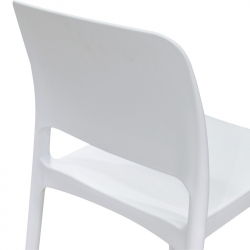 Καρέκλα Fenxy pakoworld pp σε λευκή απόχρωση 38x42x77εκ