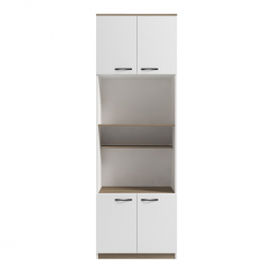 Ντουλάπα κουζίνας Rowan pakoworld σε λευκή-sonoma απόχρωση 60x42x182εκ