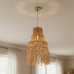Φωτιστικό οροφής Nairan Inart E27 φυσικό Φ30x125εκ