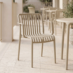 Πολυθρόνα Zoi pakoworld pp cappuccino 55.5x57.5x79εκ