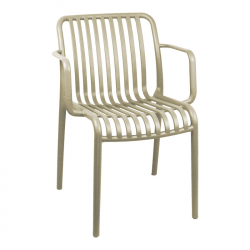 Πολυθρόνα Zoi pakoworld pp cappuccino 55.5x57.5x79εκ