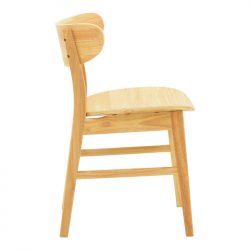Καρέκλα Lumnia pakoworld rubberwood σε φυσική απόχρωση 46x50x76εκ