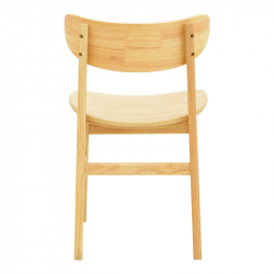 Καρέκλα Lumnia pakoworld rubberwood σε φυσική απόχρωση 46x50x76εκ