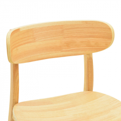 Καρέκλα Lumnia pakoworld rubberwood σε φυσική απόχρωση 46x50x76εκ