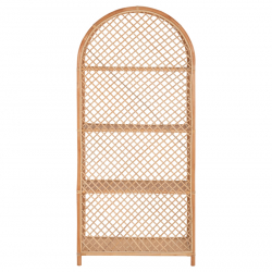 ΒΙΒΛΙΟΘΗΚΗ SIMOK HM9552 ΑΠΟ ΦΥΣΙΚΟ RATTAN ΣΕ ΦΥΣΙΚΟ ΧΡΩΜΑ 80x40x182Υεκ.