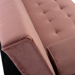 ΚΑΝΑΠΕΣ ΚΡΕΒΑΤΙ WANDA HM3149.12 ΜΕ ΒΕΛΟΥΔΟ ΣΑΠΙΟ ΜΗΛΟ 188X83X83Y εκ.