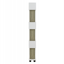 ΒΙΒΛΙΟΘΗΚΗ ΜΕΛΑΜΙΝΗΣ OWLOLIVE GREY ΛΕΥΚΟ 60x19,5x165Yεκ.HM8923.11