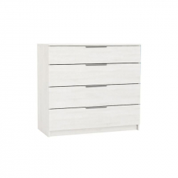 DRAWER Συρταριέρα με 4 Συρτάρια, Απόχρωση Άσπρο  80x40x83cm