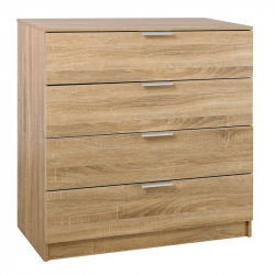 DRAWER Συρταριέρα με 4 Συρτάρια, Απόχρωση Sonoma  80x40x83cm