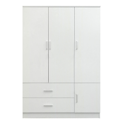 Ντουλάπα ArteLibre TUBEROSA Λευκό Μοριοσανίδα 120x50x180cm