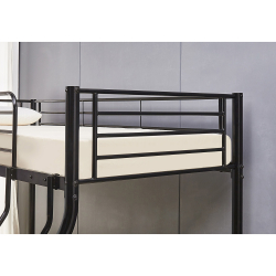 Κουκέτα ArteLibre OSAGE Μαύρο Μέταλλο 200x148x161cm (Στρώματα 90x190cm/140x190cm)
