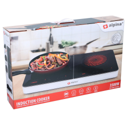Επαγωγική Εστία Διπλή 3500W ALPINA