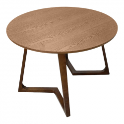 Τραπέζι Sedria pakoworld mdf καρυδί Φ120x75εκ
