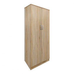 Ντουλάπα εξάφυλλη με πατάρι Athos pakoworld sonoma 240x42x240εκ