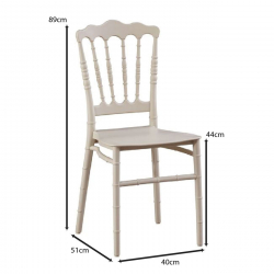 MILLS Καρέκλα Εστίασης - Catering Στοιβαζόμενη PP Μπεζ  40x51x89cm