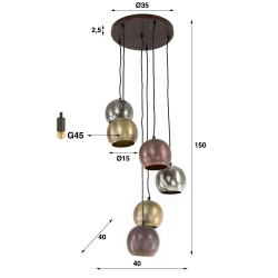 BOL ΦΩΤΙΣΤΙΚΟ ΟΡΟΦΗΣ 6ΦΩΤΟ  Φ35-40x150cm