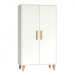 Ντουλάπι Tamera pakoworld λευκό με φυσική απόχρωση MDF 60x30x120εκ