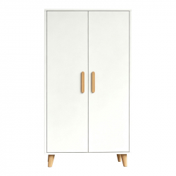 Ντουλάπι Tamera pakoworld λευκό με φυσική απόχρωση MDF 60x30x120εκ