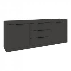 Μπουφές Doha pakoworld σε ανθρακί απόχρωση 210x45x80.5εκ